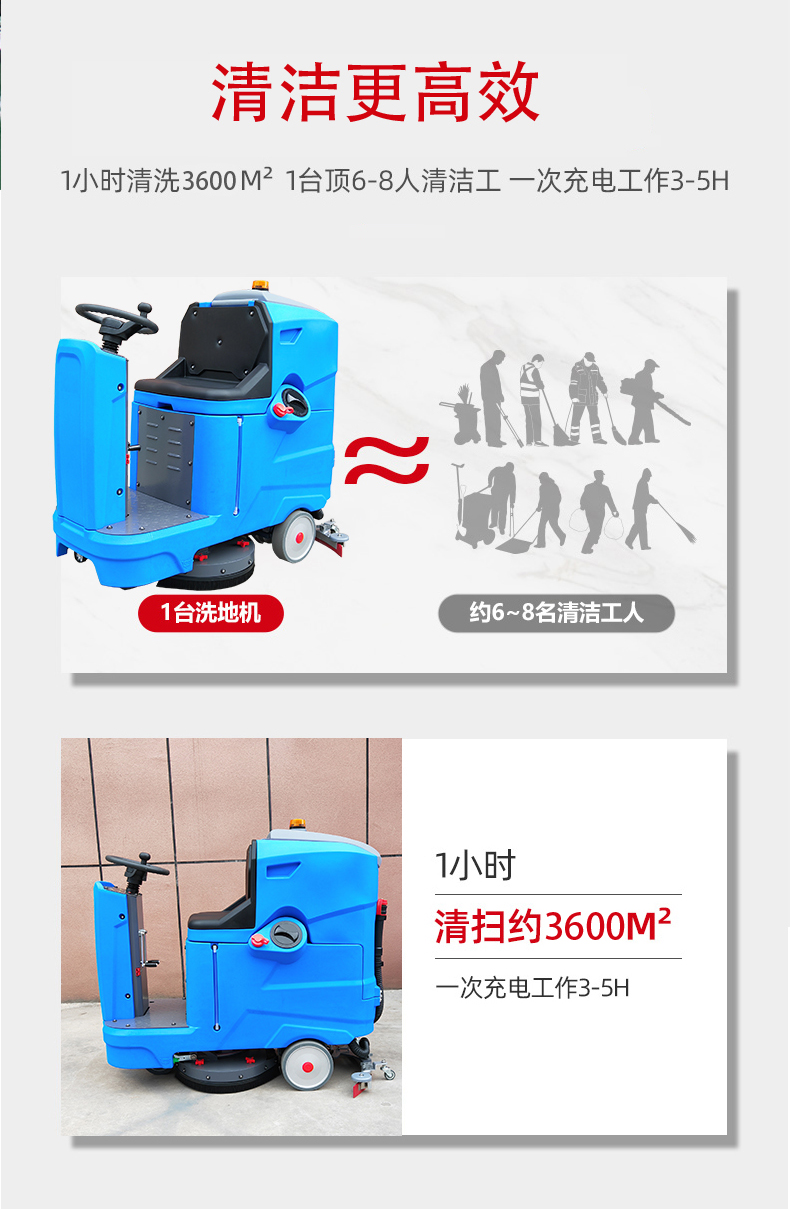 长沙驾驶式洗地机更适合用在高铁站